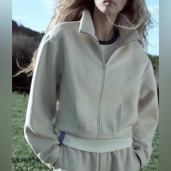 Zara NWT cream soft bomber jacket - Picture 6 of 10